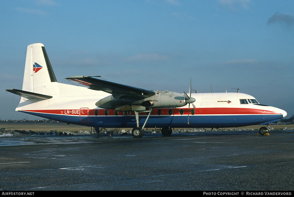 Aircraft Photo of LN-SUE | Fokker F27-100 Friendship | Air Executive Norway | AirHistory.net #19460