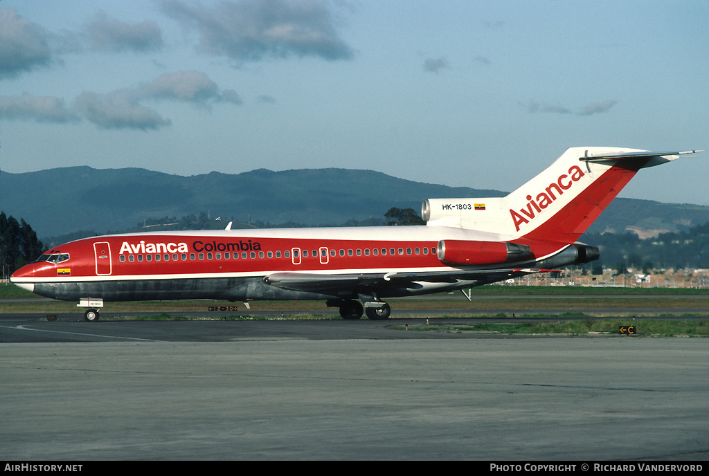 Aircraft Photo of HK-1803 | Boeing 727-21 | Avianca | AirHistory.net #19463