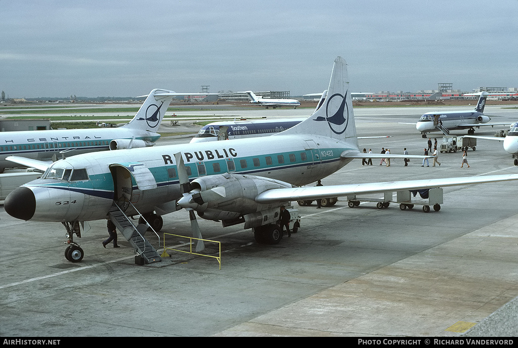 Aircraft Photo of N3423 | Convair 580 | Republic Airlines | AirHistory.net #19549