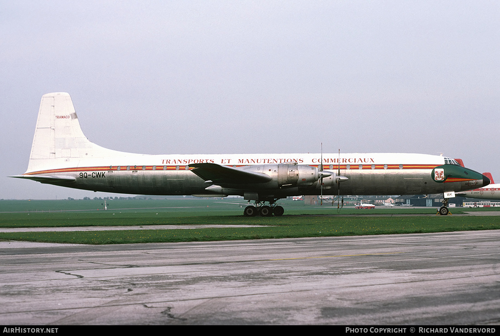 Aircraft Photo of 9Q-CWK | Canadair CL-44-6 Yukon | Transportations et Manutentions Commerciaux - TRAMACO | AirHistory.net #19550