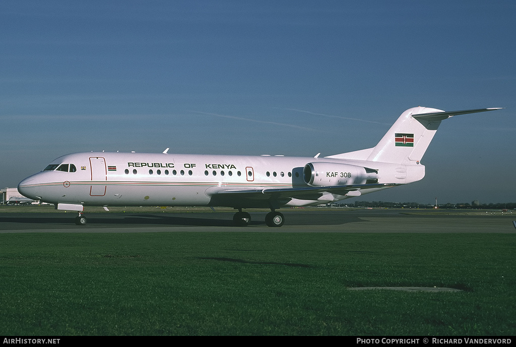 Aircraft Photo of KAF308 | Fokker 70 (F28-0070) | Republic of Kenya | AirHistory.net #19555