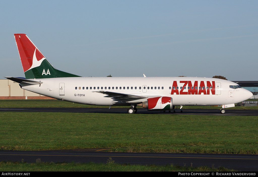 Aircraft Photo of G-TOYH | Boeing 737-36N | Azman Air | AirHistory.net #19615