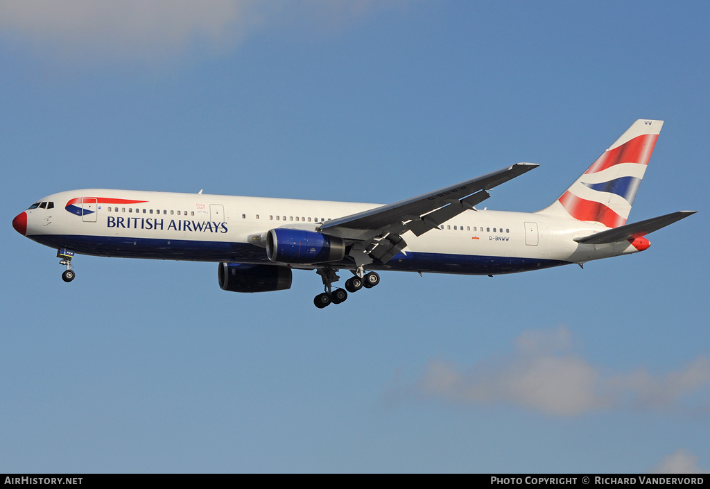 Aircraft Photo of G-BNWW | Boeing 767-336/ER | British Airways | AirHistory.net #19636