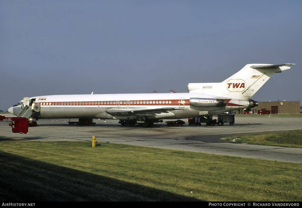 Aircraft Photo of N64322 | Boeing 727-231 | Trans World Airlines - TWA | AirHistory.net #19662