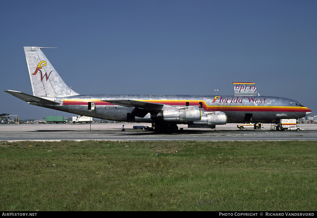 Aircraft Photo of N730FW | Boeing 707-331C | Florida West Airlines | AirHistory.net #19663
