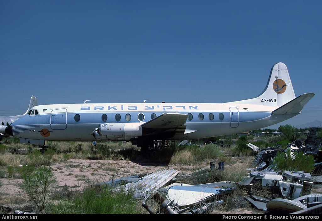 Aircraft Photo of 4X-AVG | Vickers 831 Viscount | Arkia Israeli Airlines | AirHistory.net #19675