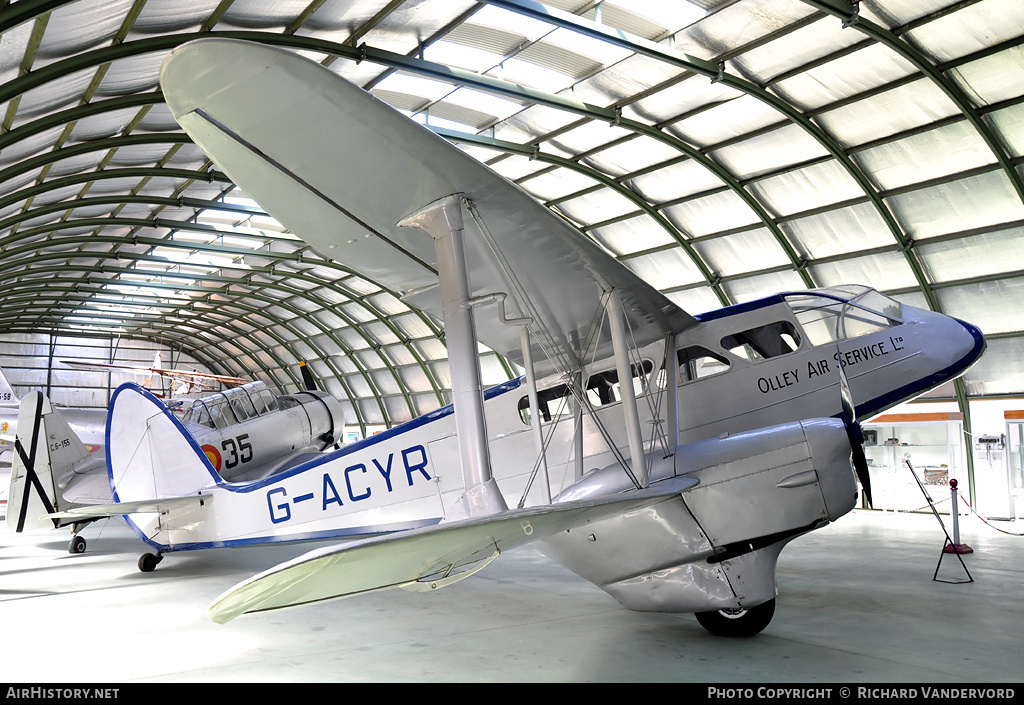 Aircraft Photo of G-ACYR | De Havilland D.H. 89 Dragon Rapide | Olley Air Service | AirHistory.net #19751