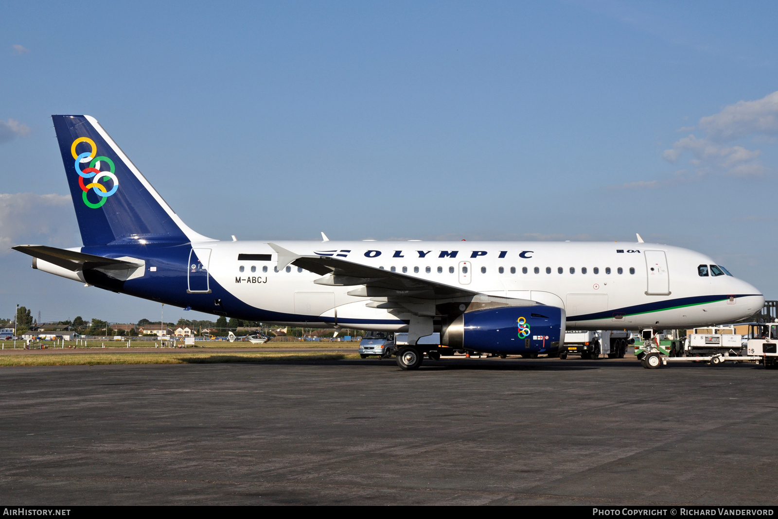 Aircraft Photo of M-ABCJ | Airbus A319-132 | Olympic | AirHistory.net #19798