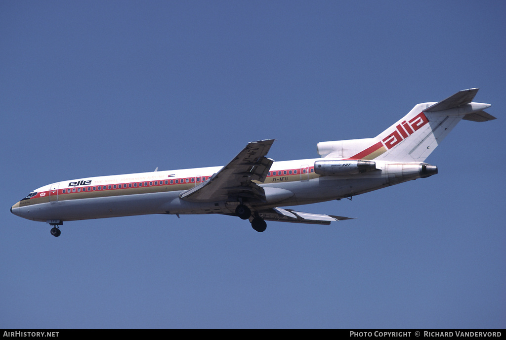 Aircraft Photo of JY-AFU | Boeing 727-2D3/Adv | Alia - The Royal Jordanian Airline | AirHistory.net #19807