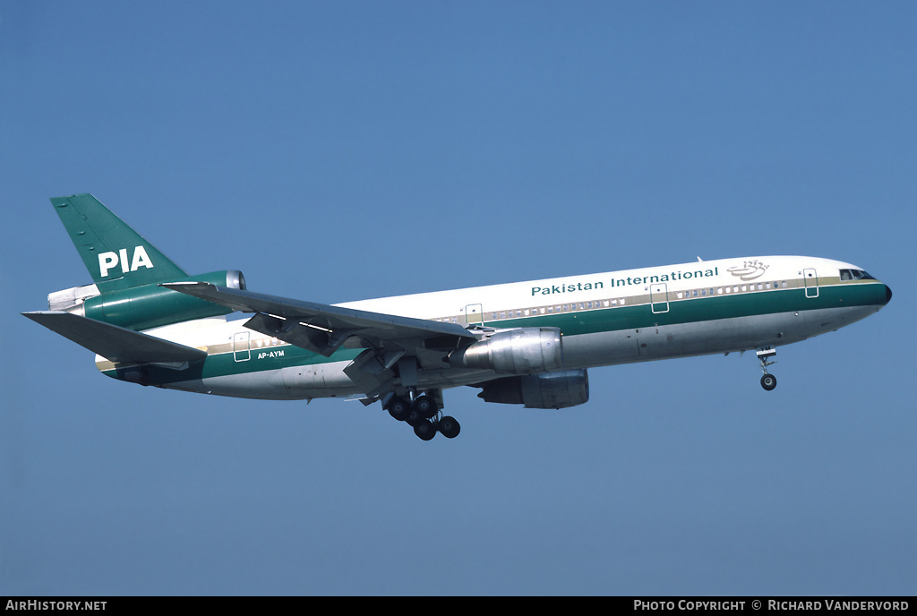 Aircraft Photo of AP-AYM | McDonnell Douglas DC-10-30 | Pakistan International Airlines - PIA | AirHistory.net #19809