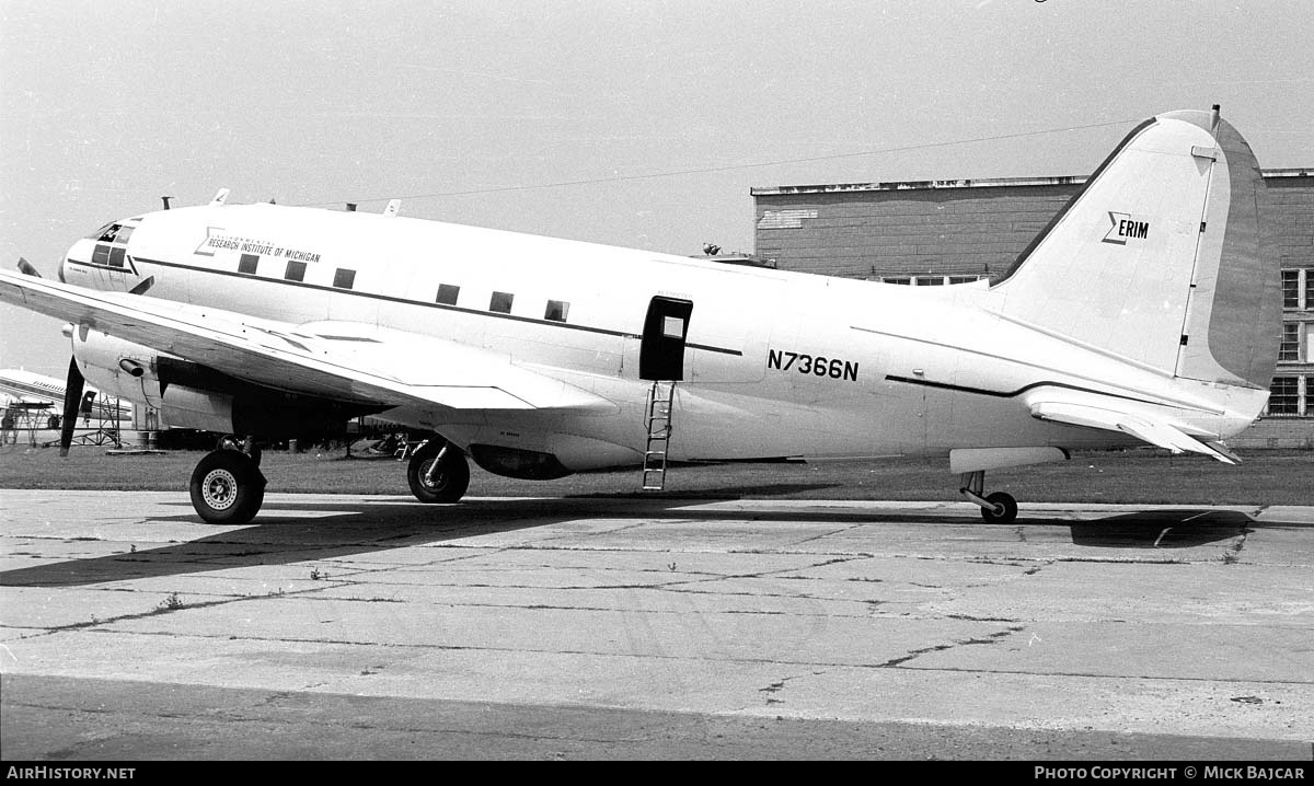 Aircraft Photo of N7366N | Curtiss C-46F Commando | ERIM - Environmental Research Institute of Michigan | AirHistory.net #19883