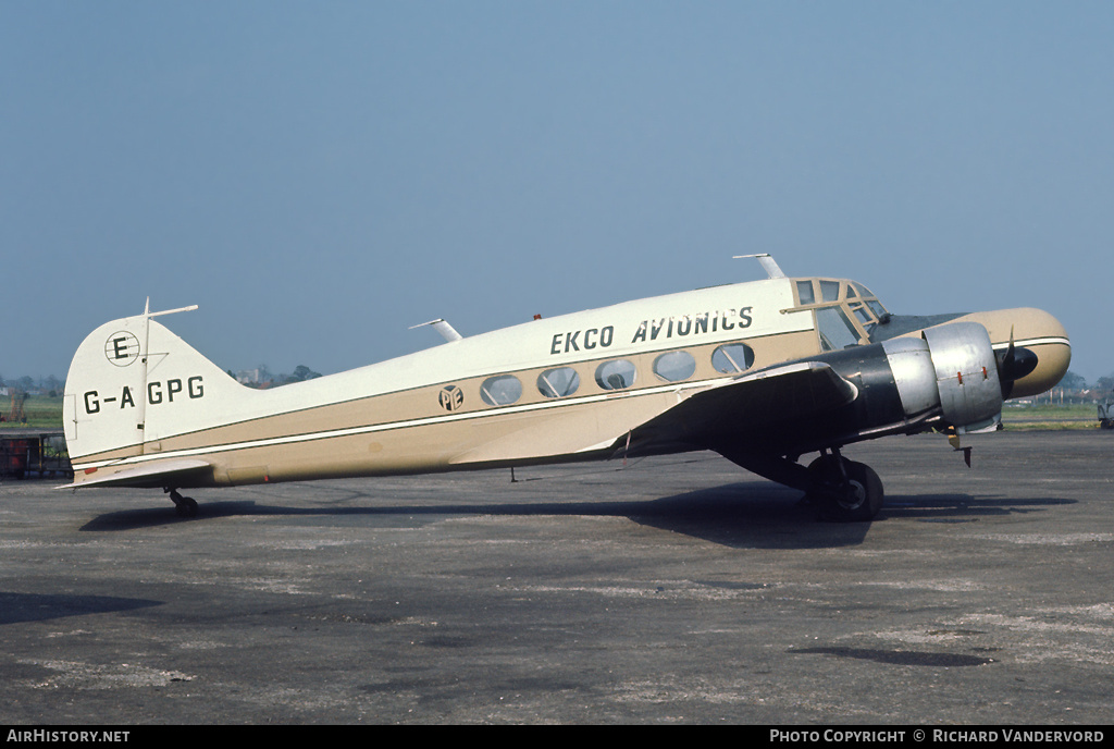 Aircraft Photo of G-AGPG | Avro 652A Nineteen Srs.2 | Ekco Avionics | AirHistory.net #19903