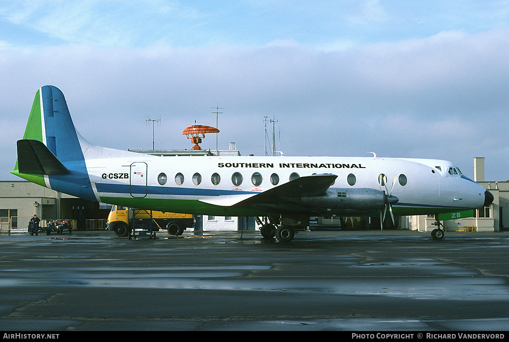 Aircraft Photo of G-CSZB | Vickers 807 Viscount | Southern International Air Transport | AirHistory.net #19911