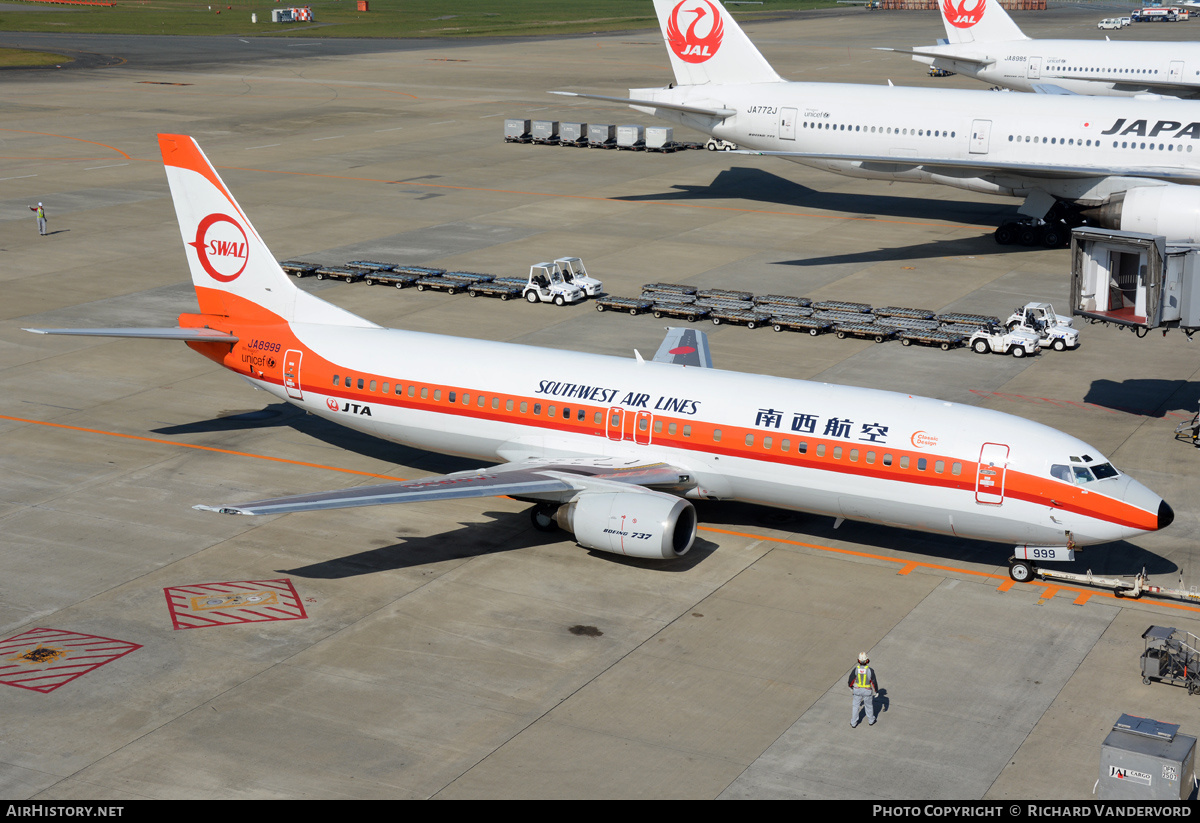 Aircraft Photo of JA8999 | Boeing 737-446 | Japan TransOcean Air - JTA | Southwest Air Lines - SWAL | AirHistory.net #20062