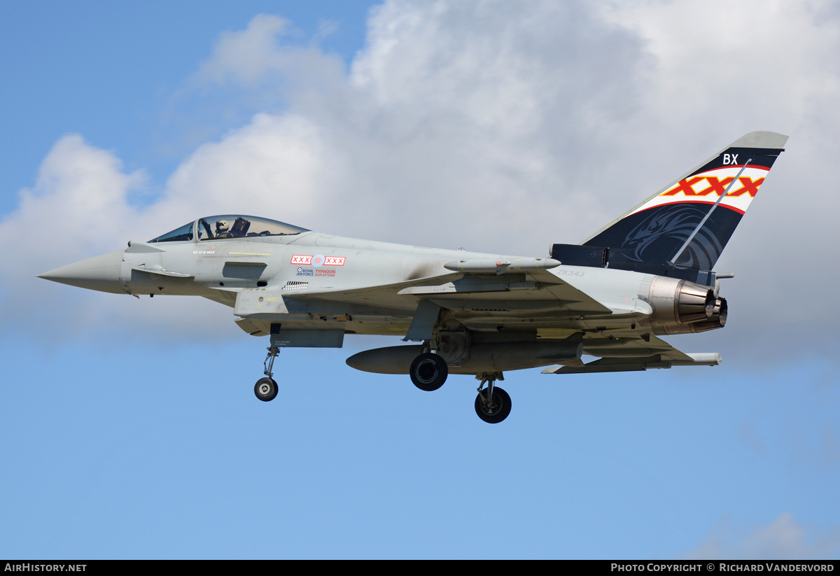 Aircraft Photo of ZK343 | Eurofighter EF-2000 Typhoon FGR4 | UK - Air Force | AirHistory.net #20066