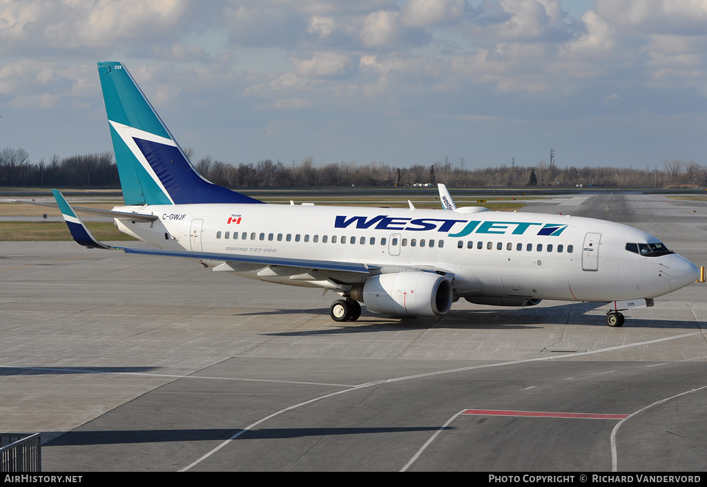 Aircraft Photo of C-GWJF | Boeing 737-7CT | WestJet | AirHistory.net #20101