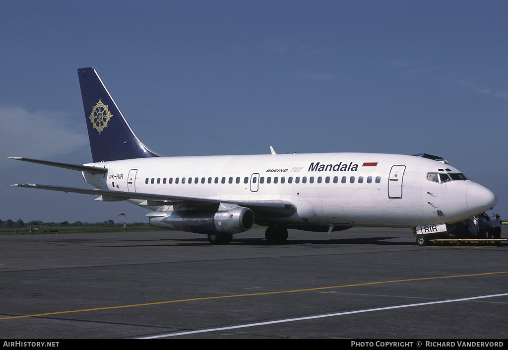 Aircraft Photo of PK-RIR | Boeing 737-2L9/Adv | Mandala Airlines | AirHistory.net #20247