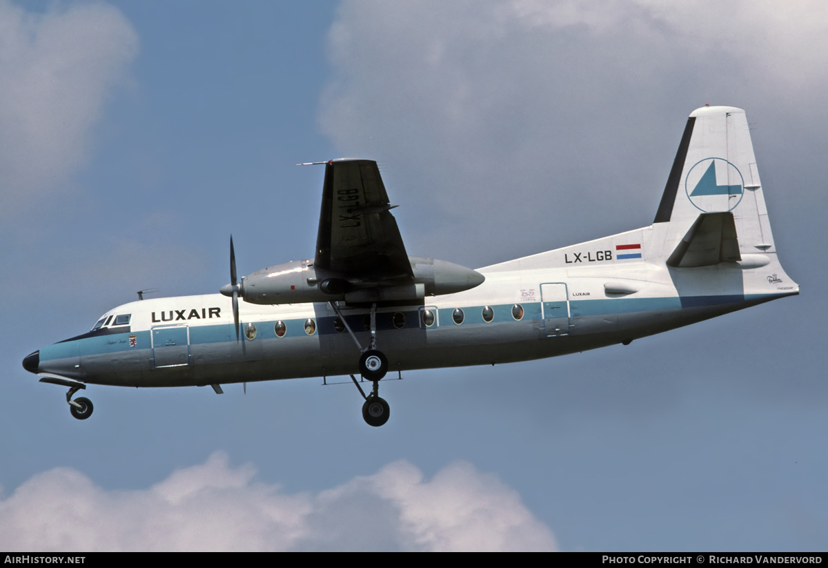Aircraft Photo of LX-LGB | Fokker F27-100 Friendship | Luxair | AirHistory.net #20269