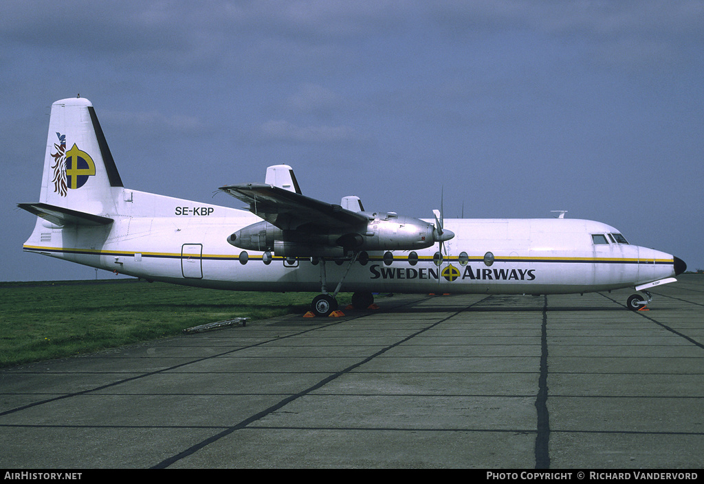 Aircraft Photo of SE-KBP | Fairchild Hiller FH-227E | Sweden Airways | AirHistory.net #20273