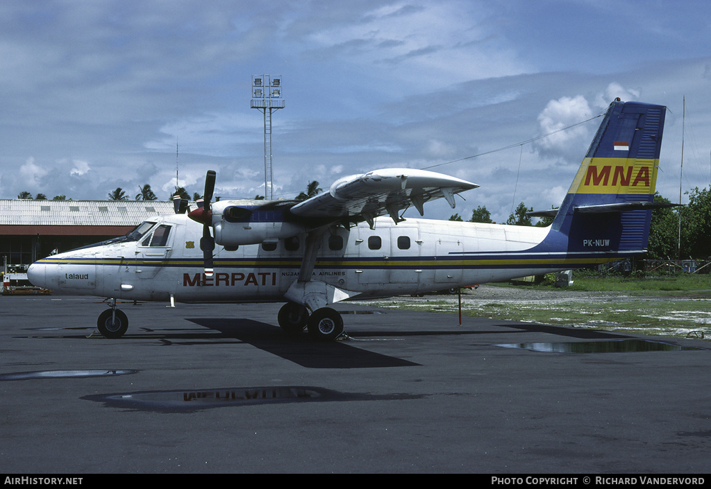 Aircraft Photo of PK-NUW | De Havilland Canada DHC-6-300 Twin Otter | Merpati Nusantara Airlines | AirHistory.net #20274