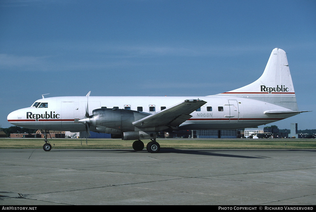 Aircraft Photo of N968N | Convair 580 | Republic Airlines | AirHistory.net #20306