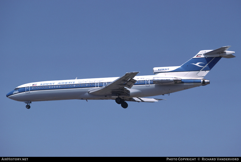 Aircraft Photo of 9K-AFA | Boeing 727-269/Adv | Kuwait Airways | AirHistory.net #20340