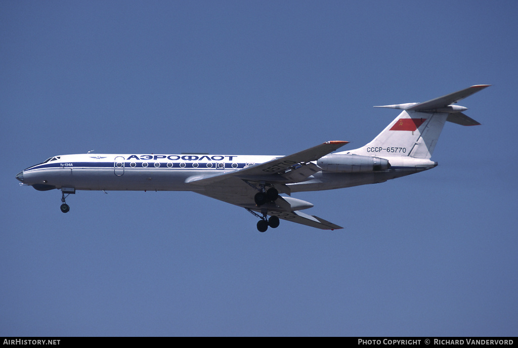 Aircraft Photo of CCCP-65770 | Tupolev Tu-134A | Aeroflot | AirHistory.net #20344