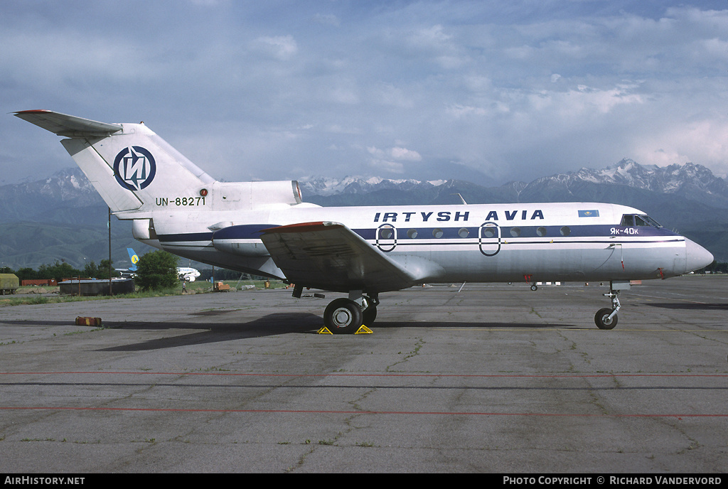 Aircraft Photo of UN-88271 | Yakovlev Yak-40K | Irtysh Avia | AirHistory.net #20364