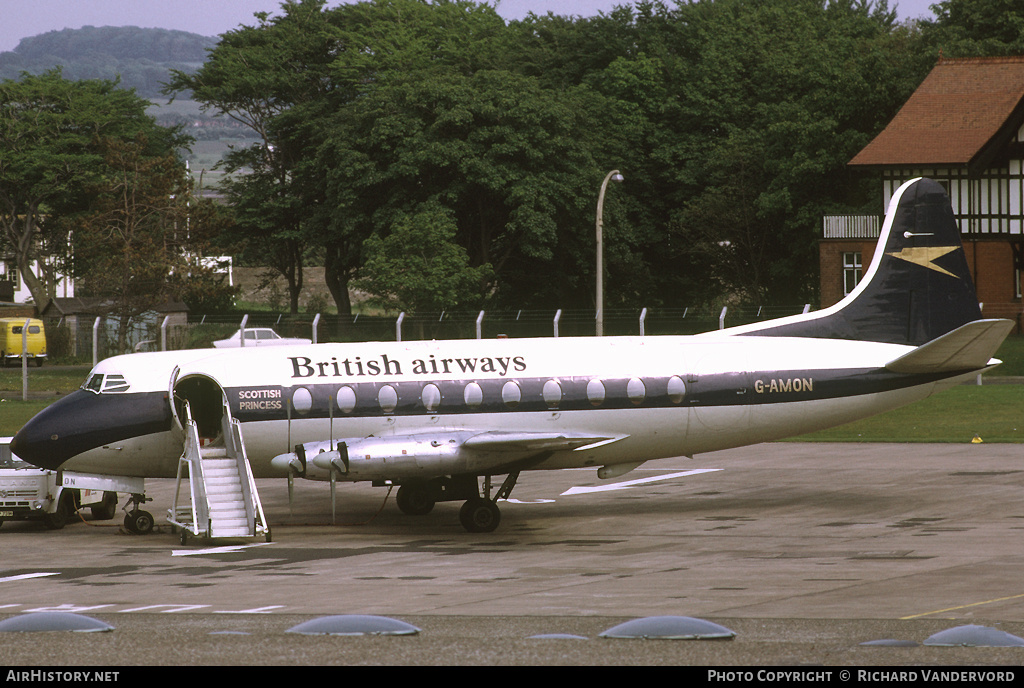 Aircraft Photo of G-AMON | Vickers 701 Viscount | British Airways | AirHistory.net #20406