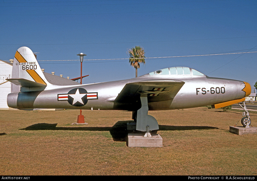 Aircraft Photo of 46-600 / 6600 | Republic F-84B Thunderjet | USA - Air Force | AirHistory.net #20430