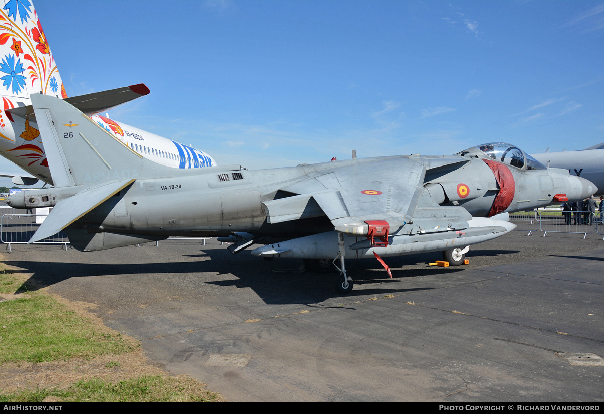 Aircraft Photo of VA.1B-38 | McDonnell Douglas EAV-8B Matador II+ | Spain - Navy | AirHistory.net #20532