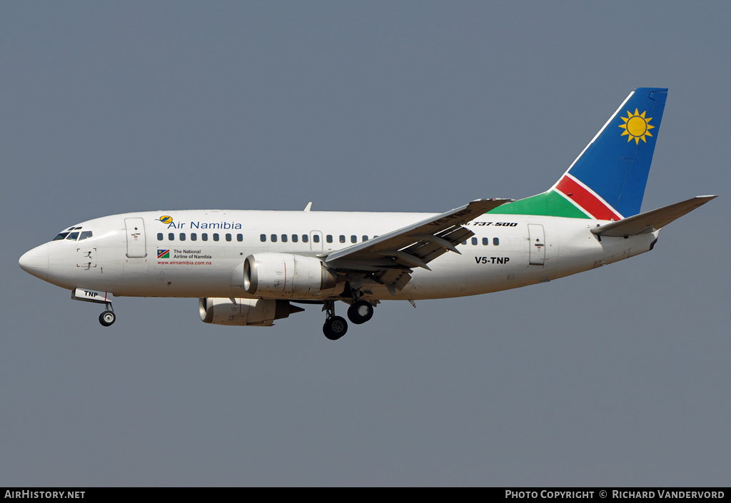 Aircraft Photo of V5-TNP | Boeing 737-528 | Air Namibia | AirHistory.net #20569