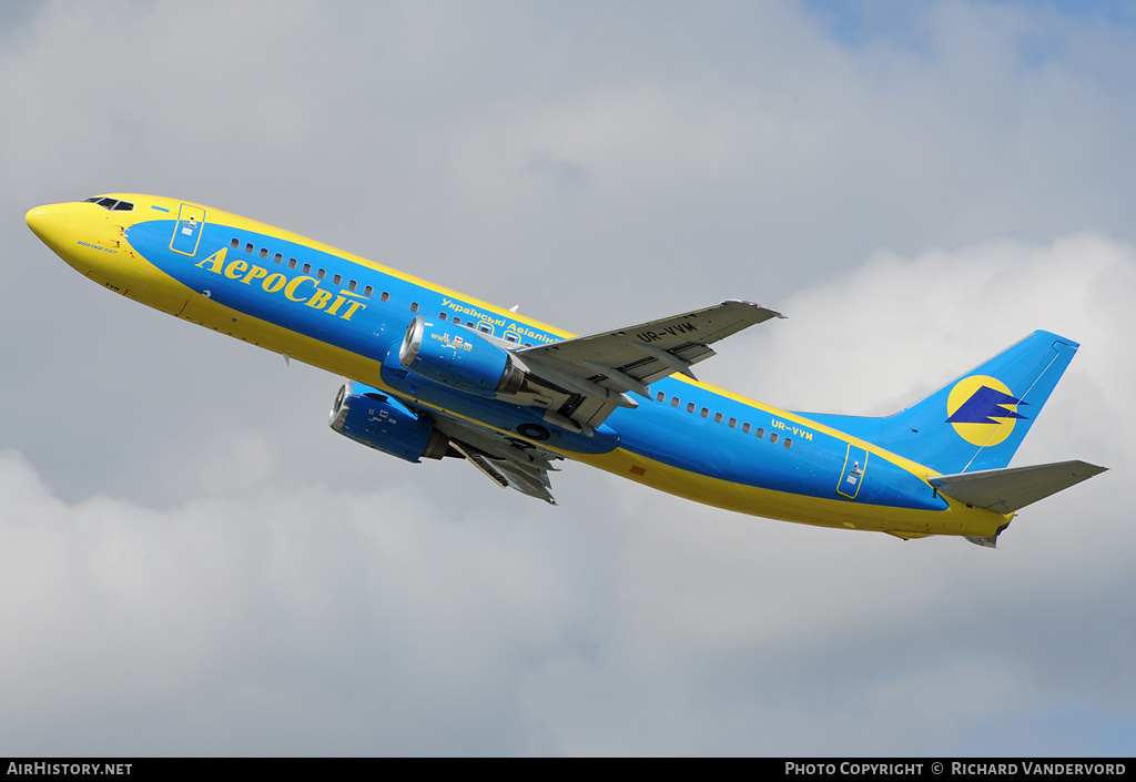Aircraft Photo of UR-VVM | Boeing 737-448 | AeroSvit Ukrainian Airlines | AirHistory.net #20576