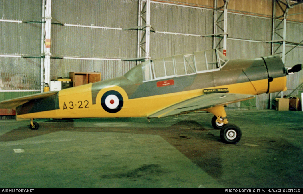 Aircraft Photo of A3-22 | Commonwealth CA-6 Wackett | Australia - Air Force | AirHistory.net #20581