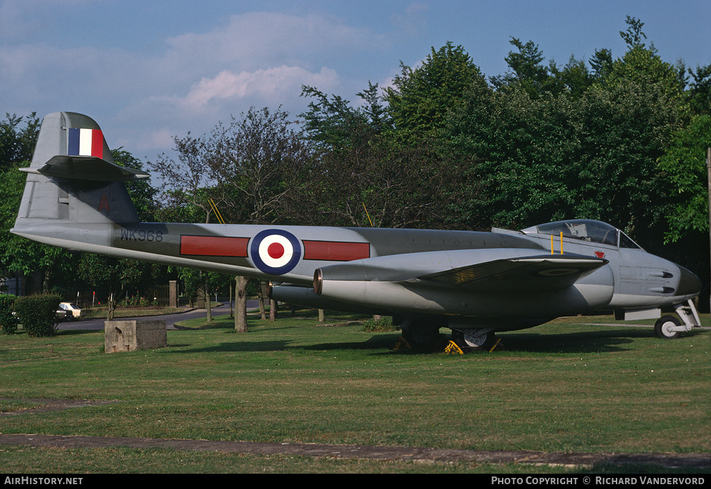Aircraft Photo of WK968 | Gloster Meteor F8 | UK - Air Force | AirHistory.net #20583