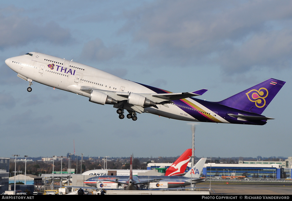 Aircraft Photo of HS-TGR | Boeing 747-4D7 | Thai Airways International | AirHistory.net #20604