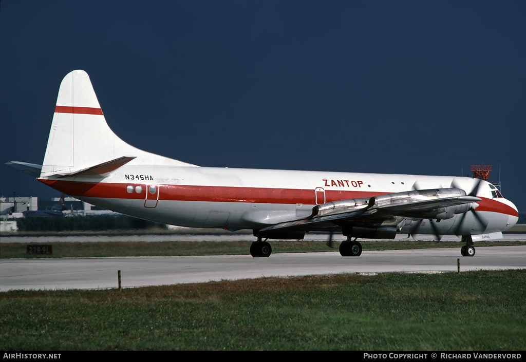 Aircraft Photo of N345HA | Lockheed L-188C(F) Electra | Zantop International Airlines | AirHistory.net #20619
