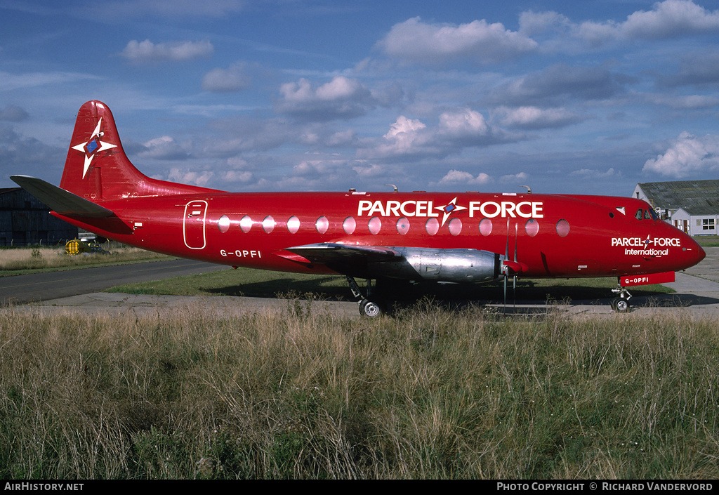 Aircraft Photo of G-OPFI | Vickers 802 Viscount | Parcelforce | AirHistory.net #20631