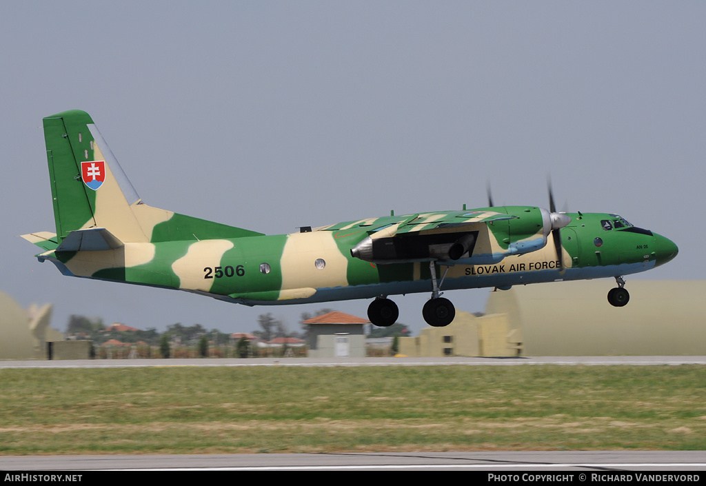 Aircraft Photo of 2506 | Antonov An-26 | Slovakia - Air Force | AirHistory.net #20647