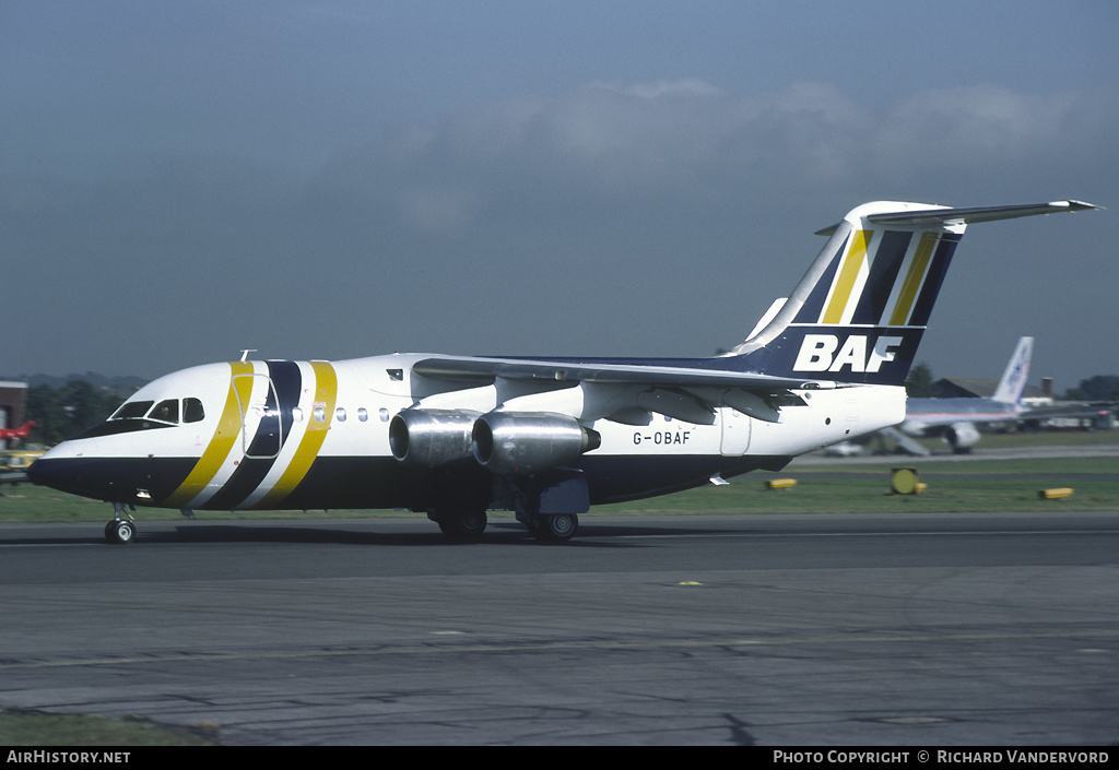 Aircraft Photo of G-OBAF | British Aerospace BAe-146-100 | British Air Ferries - BAF | AirHistory.net #20697