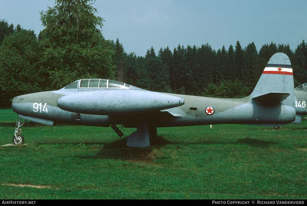Aircraft Photo of 914 | Republic F-84G Thunderjet | Yugoslavia - Air Force | AirHistory.net #20717