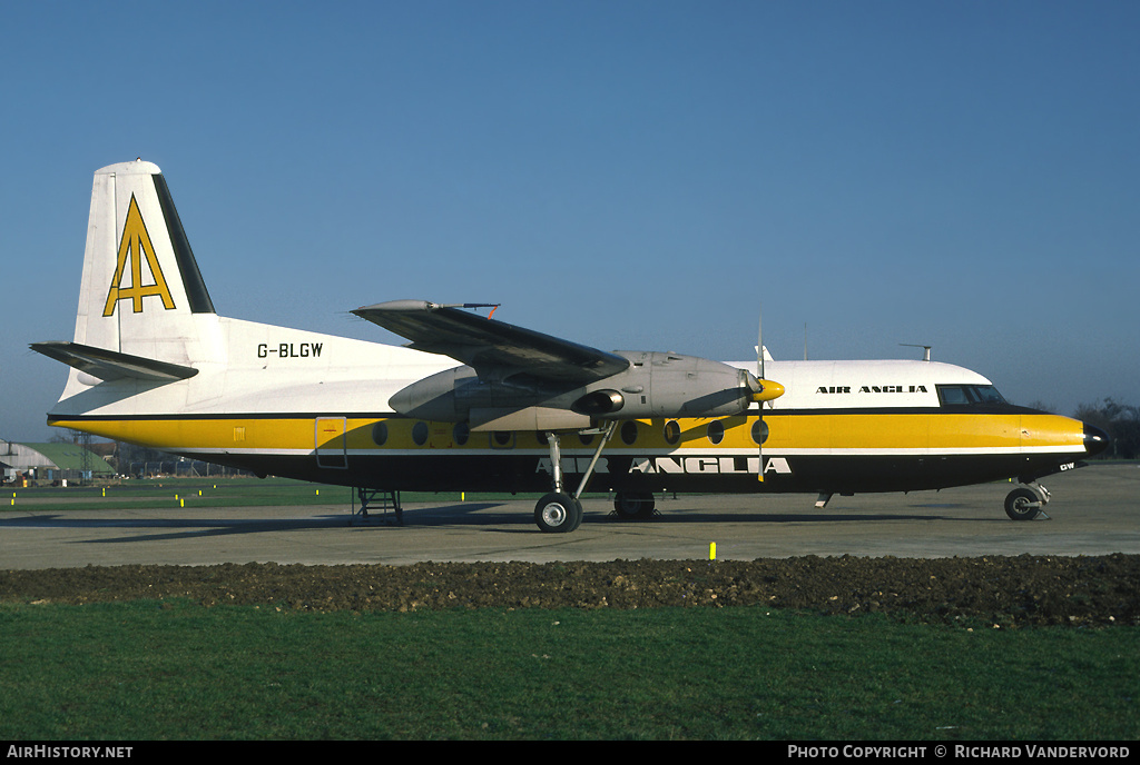Aircraft Photo of G-BLGW | Fokker F27-200 Friendship | Air Anglia | AirHistory.net #20750