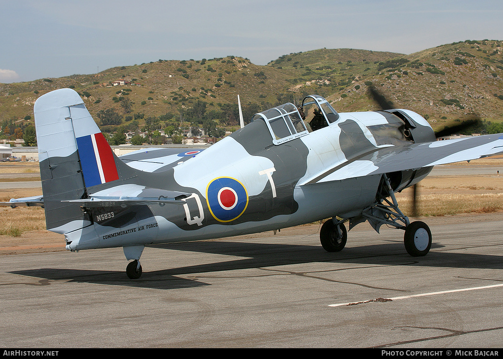 Aircraft Photo of N5833 | Grumman FM-2 Wildcat | Commemorative Air Force | UK - Navy | AirHistory.net #20775