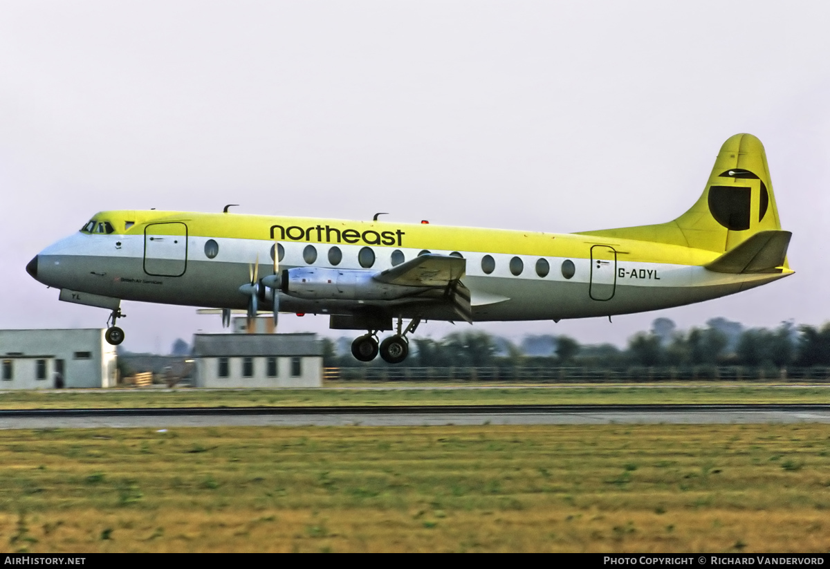 Aircraft Photo of G-AOYL | Vickers 806 Viscount | Northeast Airlines | AirHistory.net #20782