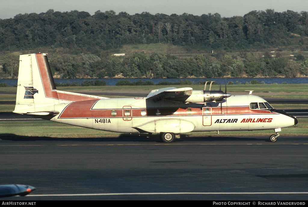 Aircraft Photo of N481A | Nord 262A-21 | Altair Airlines | AirHistory.net #20832