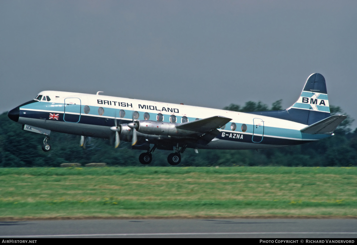 Aircraft Photo of G-AZNA | Vickers 813 Viscount | British Midland Airways - BMA | AirHistory.net #20851