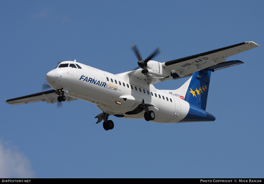 Aircraft Photo of HB-AFD | ATR ATR-42-320F | Farnair Europe | AirHistory.net #20866