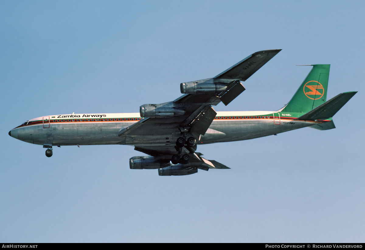 Aircraft Photo of 9J-AEL | Boeing 707-338C | Zambia Airways | AirHistory.net #20884