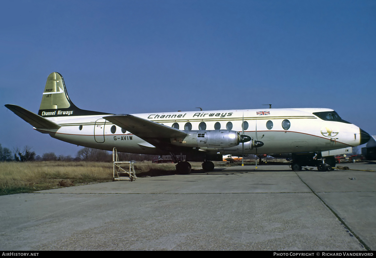 Aircraft Photo of G-AVIW | Vickers 812 Viscount | Channel Airways | AirHistory.net #20960