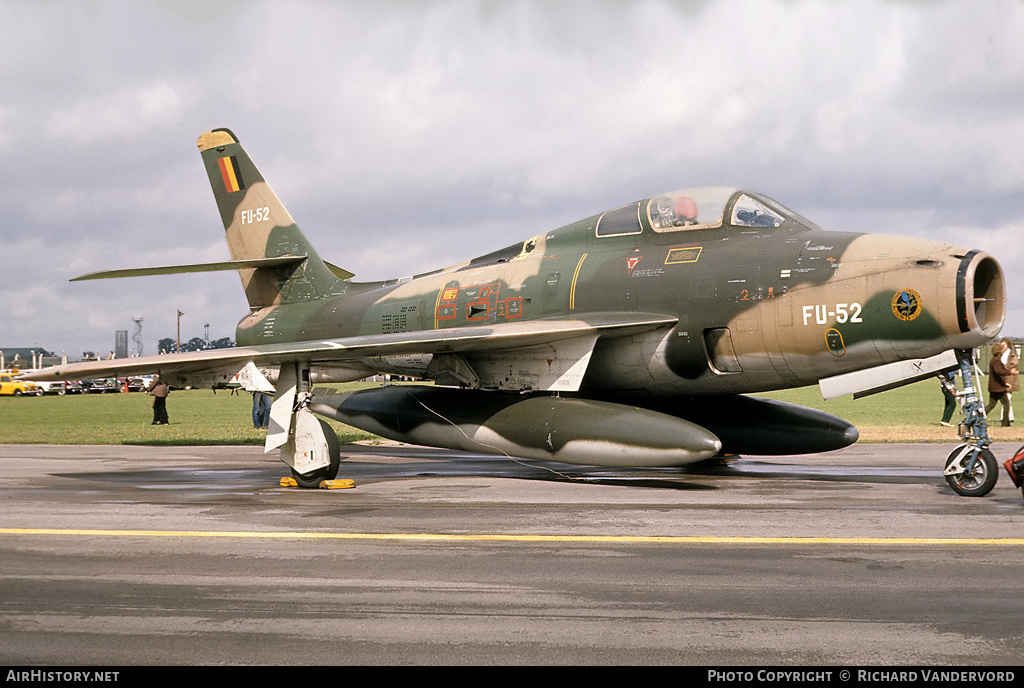 Aircraft Photo of FU-52 | Republic F-84F Thunderstreak | Belgium - Air Force | AirHistory.net #20975